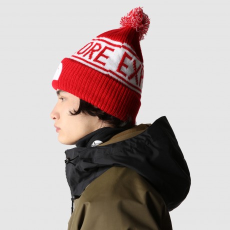 Шапка The North Face Retro Pom Beanie Красная