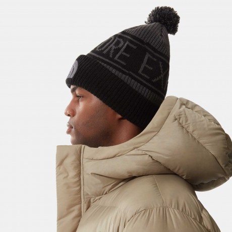 Шапка The North Face Retro Pom Beanie Серая