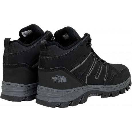 Ботинки The North Face Hedgehog Hike Mid Black Grey с мехом