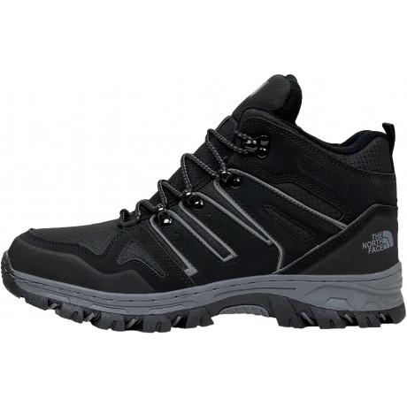 Ботинки The North Face Hedgehog Hike Mid Black Grey с мехом