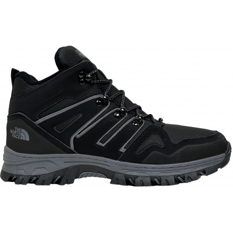 Ботинки The North Face Hedgehog Hike Mid Black Grey с мехом