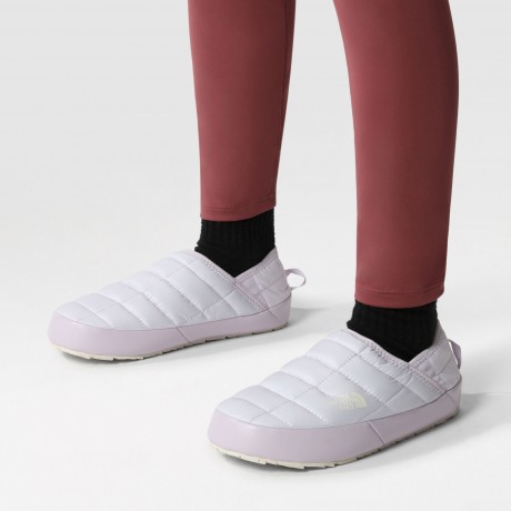 Тапки The North Face Traction Mule V Белые с сиреневым