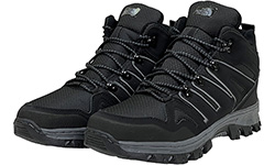 Ботинки The North Face Hedgehog Hike Mid Black Grey с мехом